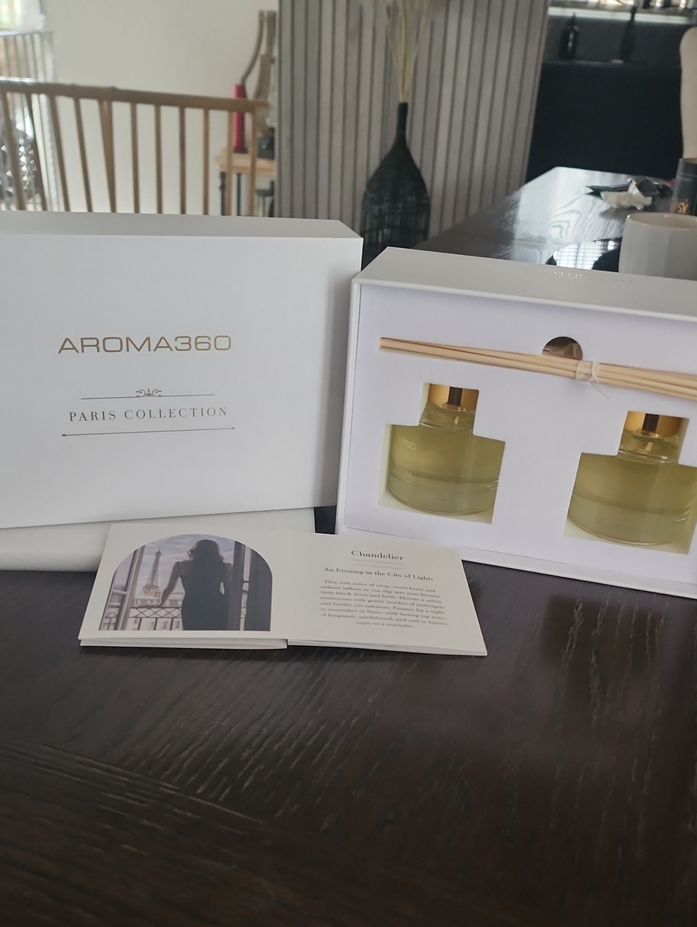 NIB Paris Collection Reed Diffuser Set Of 2 In Chandelier